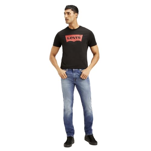 Levi's Men's 511 Blue Slim Fit Mid Rise Jeans