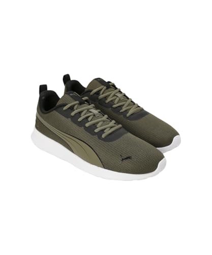PUMA Mens Rush Racer Olive-Black-Grey Fog Sneaker - 6 UK (39584004)