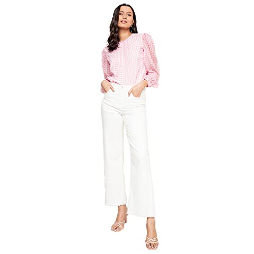 AND Women's Regular Shirt (EE23AB024TR15B_Pink