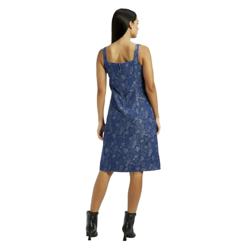 Levi's Women's Floral Blue Square Neck Dress