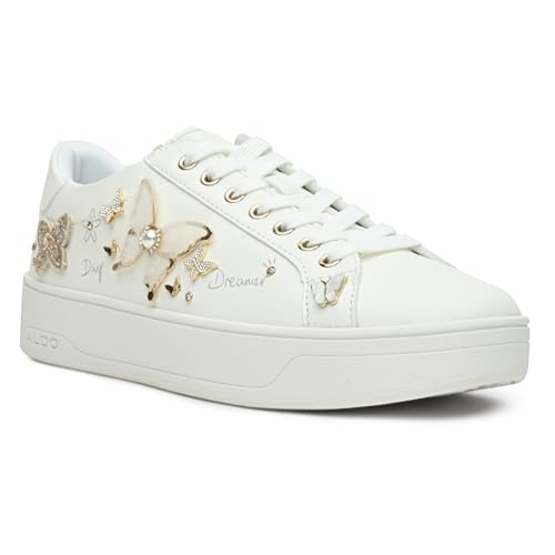 Aldo PEARLWINGA-IN100 Ladies White Flat Sneakers