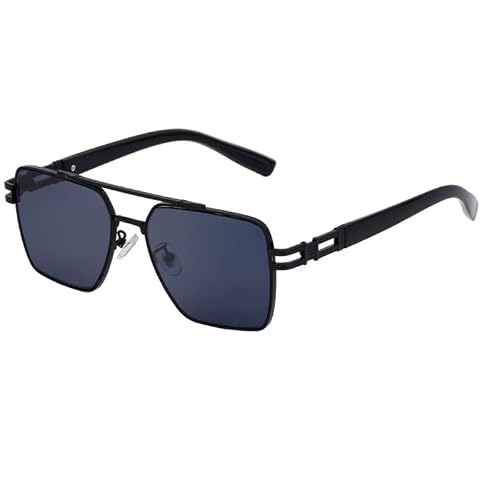 Designeez Full Rim Square Polarized Sunglasses for Men & Women | Plastic + Metal Frame | UV400 Protection | Stylish & Durable