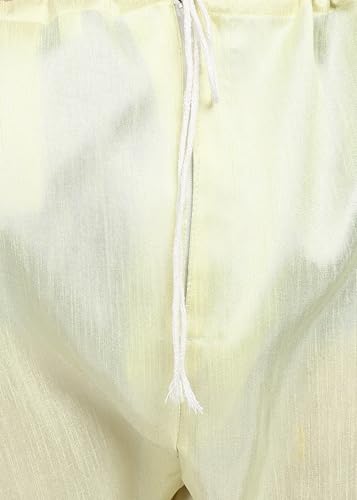 Fort Worth Men's Kurta Pyjama with Nehru Jacket - Elegant Indian Ethnic Wear for Weddings, Festivals, and Special Occasions - Traditional Sherwani Alternative, Comfortable Fabric (Lemon-36)