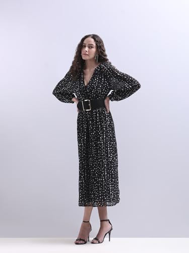 VERO MODA Womens Midi Dress Black