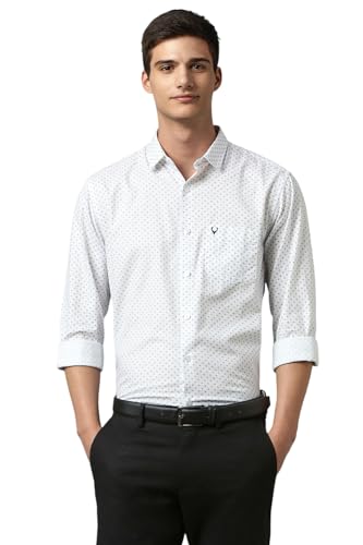 Allen Solly Men's Slim Fit Shirt (White)