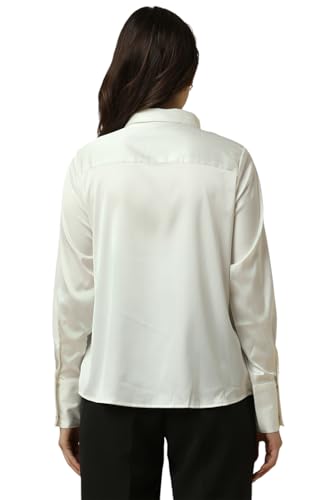 Allen Solly Women's Regular Fit Shirt (AHSFERGF825497_Beige