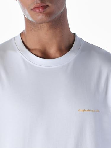 Jack & Jones Men Regular Fit White Tshirt
