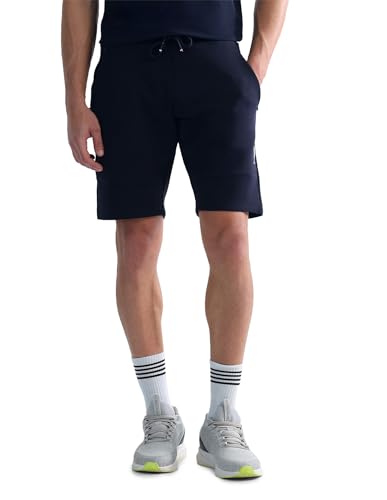 Uspa Active Sports Men's Mid Rise Solid Active Shorts (UASRT0105_Navy_30)
