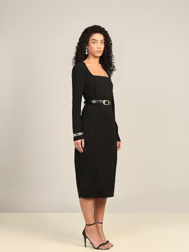 VERO MODA Womens Midi Dress Black