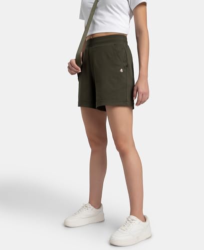 Jockey A157 Womens Super Combed Cotton Rich Straight Fit Shorts with Side Pockets_Deep Depths_L