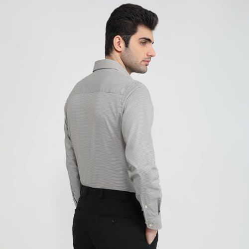 Raymond Green Structure Pattern Men Long Sleeve Casual Shirt