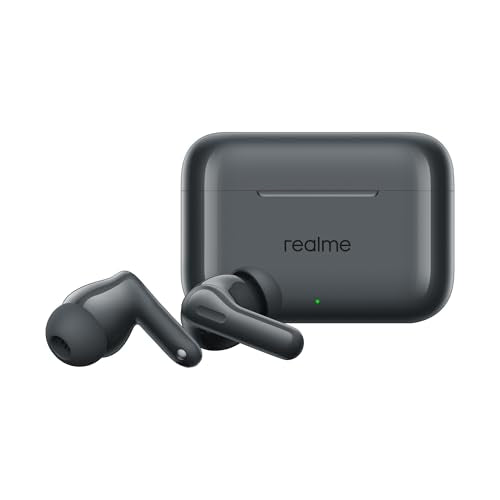 realme Buds T200 True Wireless Earbuds with Hi-Res Audio, 12.4mm Dynamic Bass Drivers, 32 dB ANC, Quad Mic, 45ms Latency, Upto 50 Hrs Playback, Fast Charge, IP55 Rated, BT 5.4 (Mystic Grey)