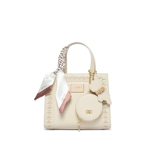 Akiki London Women's Brackley 21 Box Handbag|comes with a Pouch, Scar and Dog Charm|Ladies Small Handbag for Party or Casual Occasion|Textured Finish|Gift for Women