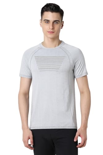 Van Heusen Men's Slim Fit T-Shirt (VFKCAATFD69751_Grey