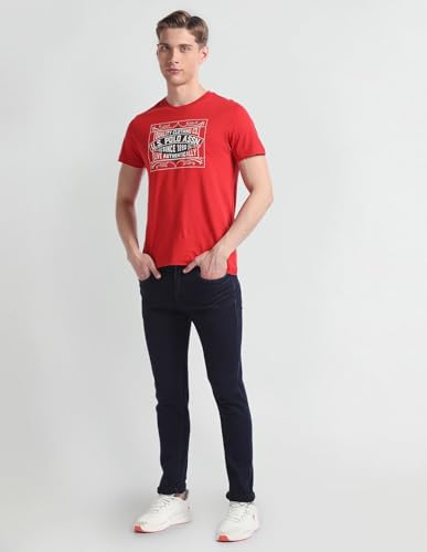U.S. POLO ASSN. Men's Regular Fit T-Shirt (UDTSHS0733_Red