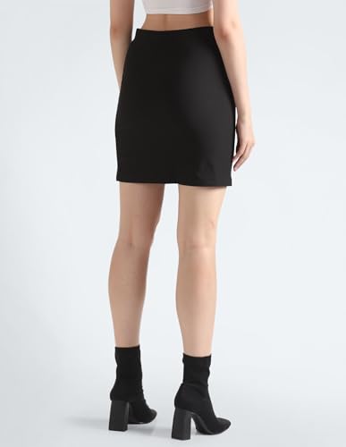 Calvin Klein Nylon Western Skirt Black