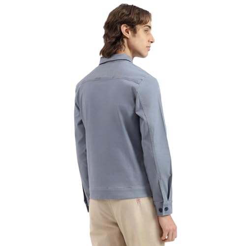 United Colors of Benetton Regular Fit Spread Collar Solid Washed Cotton Twill Jacket -25A2FSIC1002I902 (Size : XL)