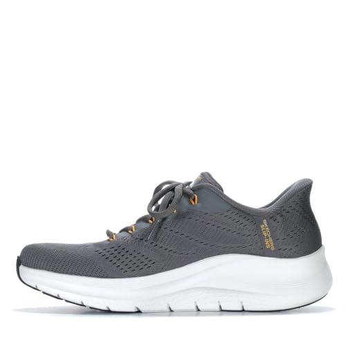 Skechers Arch FIT 2.0 - LESTUR Mens Casual Shoes (Charcoal/Yellow, UK Footwear Size System, Adult, Men, Numeric, Medium, 7)