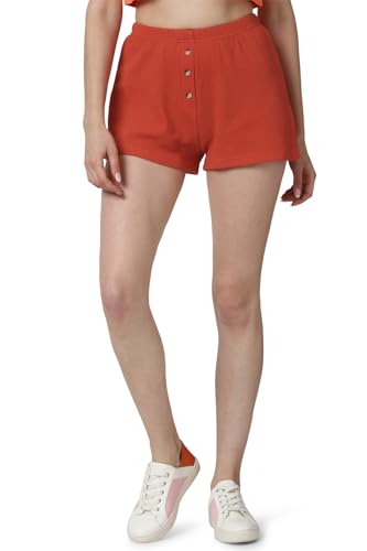 FOREVER 21 women's Boyfriend Shorts (598660_Orange