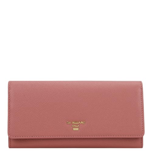 Da Milano Premium Leather Wallet for Women | Multi Compartment Travel Wallet - Rose Pink