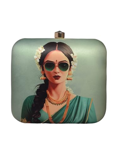 Desi Woman Portrait Clutch