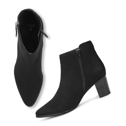 YOHO Women Comfortable Boots Collection | Extra Cushioned Foot Bed And Skin Friendly Ankle Boot With Heels | Trendy, Stylish, Casual Boots | Winter, Snow And Holiday Outings