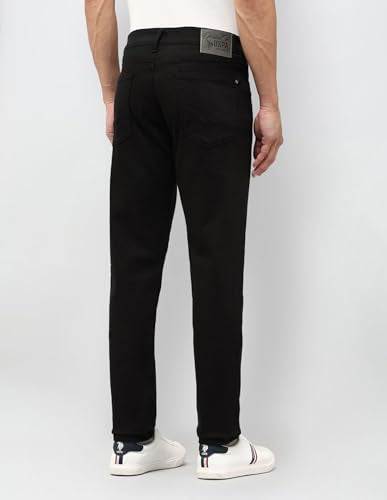 U.S. Polo Assn. Denim Co. Men's Brandon Slim Tapered Fit Black Jeans (UDJEN1854_Black_32)