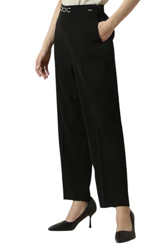 Allen Solly Women's Regular Casual Pants (AHTFWRGFG77416_Black