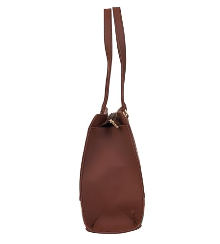 Zilly Women’s Office Essential Tote Bag |Handcrafted Vegan Leather | Elegant Work & Laptop Shoulder Bag | Malligai Blossom pattern