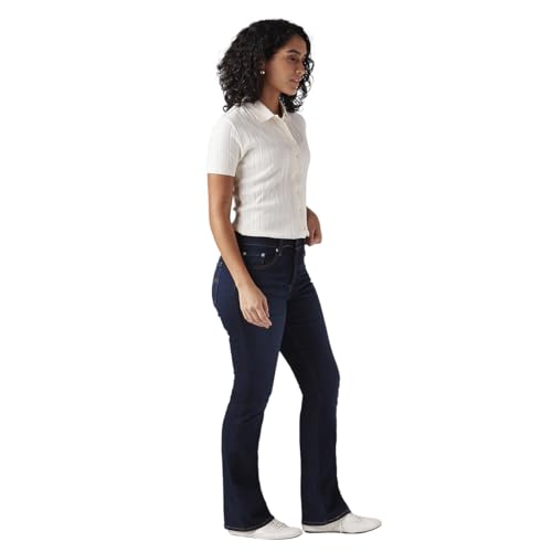 Women's 725 Dark-Blue Bootcut Fit High Rise Jeans