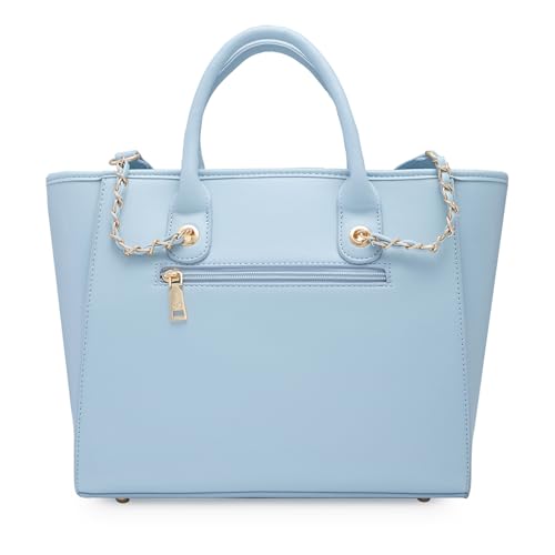 Caprese Brooklyn Tote Bag, Large-Blue | Stylish Handbag for Women | Spacious, Versatile Office & Daily Essentials Tote | Top Zip Closure