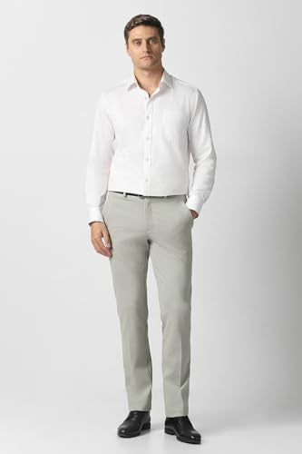 Men Grey Solid Trousers