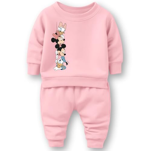 minicult Mickey cotton Kids Coordinap'ted sweatshirt and pant set with character print (Mickey 1)(Pack of 1)(0-3 MTS)