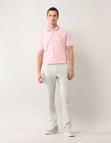 Arrow Sports Men's Mid Rise Slim Fit Trousers (ASAETRO2962_Beige_30)