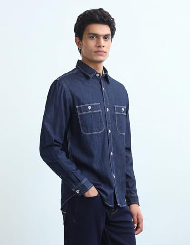 Flying Machine Solid Slim Fit Shirt