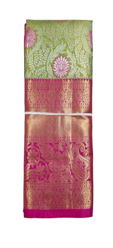 VFCollections Women's Kanchipuram Silk Pure Pattu Sarees With Blouse (Vfc177-5), Multi