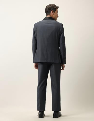 Arrow Men's Polyester Business Suit Pants Set (ARAJSU5515_Dark Grey