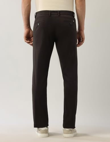 Arrow Men's Solid Slim Fit Acrylic Casual Trouser