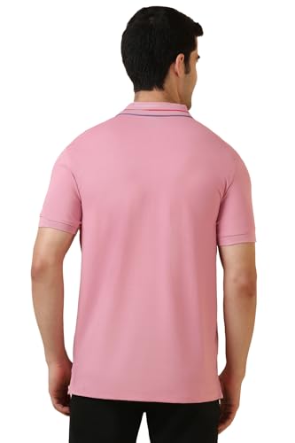 Allen Solly Men Pink Printed Polo Neck T-Shirt