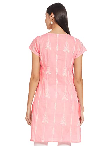 W for Woman Women's Cotton Regular Kurta (20AUW14663-116408_Light Pink_3XL)