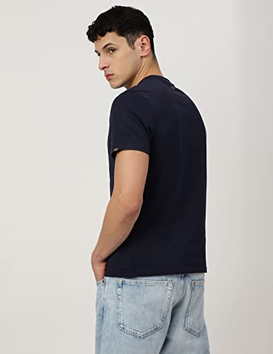 Marks & Spencer Men's Regular Fit T-Shirt (60606658004_Navy