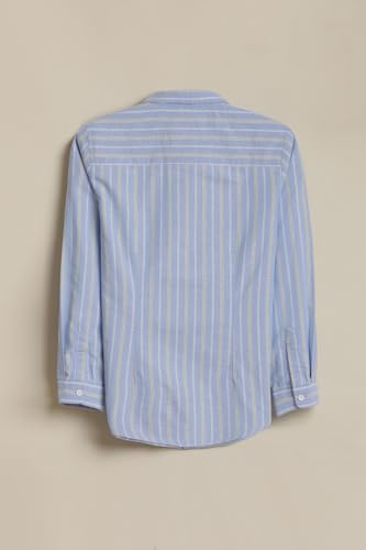 Boys Light Blue Stripe Party Shirt