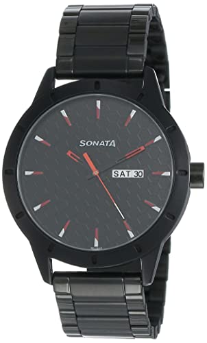 Sonata Nxt Analog Black Dial Men's Watch-NN7137AM02/NP7137AM02