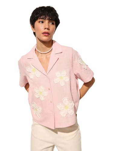 ONLY Women's Regular Fit Pink Shirt
