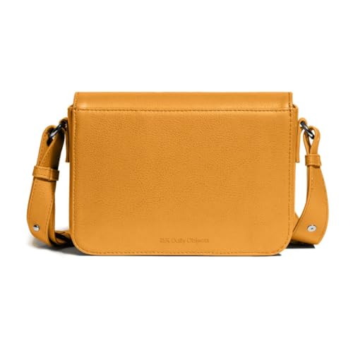 DailyObjects Sol Box Sling Crossbody Bag for Women, Girls | Durable Vegan Leather | Stylish Ladies Wallet Purse | Latest Shoulder Handbag | Magnetic Flap Closure & Adjustable Wide Strap, Yellow