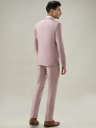 Raymond Red Structure Pattern Men Suit