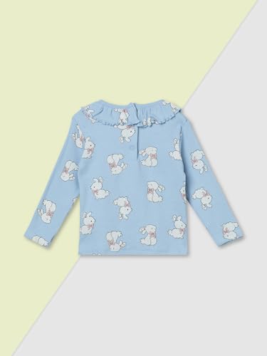 Max Girls Ribbed Assorted Top - Pack of 2 (Blue_18-24 M)