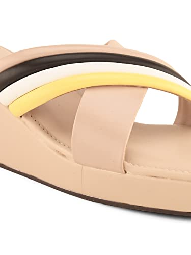 pelle albero Beige Wedges For Women (PA-AG-2301)