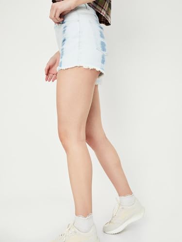 Max Women Tie & Dye Denim Shorts (SS032DLIGHT BLUE)_28