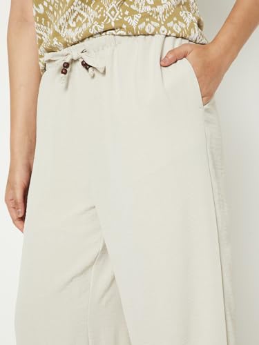 Max Women Solid Trousers(Beige_S)